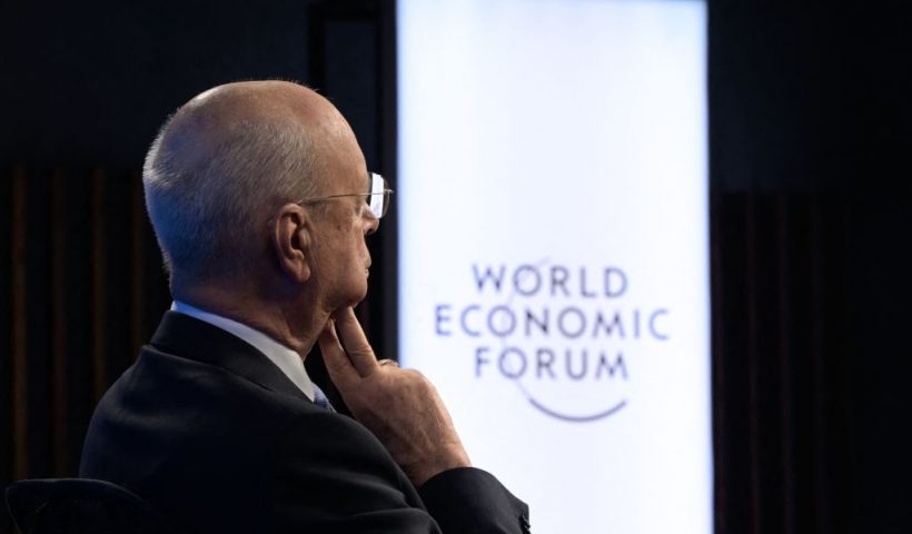 Founder and Executive Chairman of the World Economic Forum (WEF) Klaus Schwab is seen at the opening of the WEF Davos Agenda virtual sessions at the WEF's headquarters in Cologny near Geneva on January 17, 2022. - Chinese President Xi Jinping warned that confrontation between major powers could have "catastrophic consequences" in a speech to world leaders at an all-virtual Davos forum. (Photo by Fabrice COFFRINI / AFP) (Photo by FABRICE COFFRINI/AFP via Getty Images)