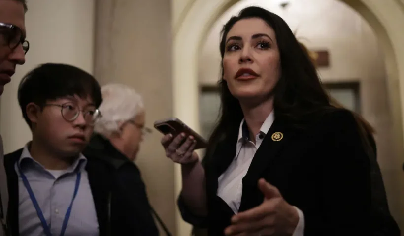 WASHINGTON, DC - DECEMBER 20: U.S. Rep Anna Paulina Luna (R-FL) speaks to members of the press at the U.S. Capitol on December 20, 2024 in Washington, DC. House GOPs are trying to come up with a third plan to pass a spending bill to avert a government shutdown, after the first two have failed. (Photo by Alex Wong/Getty Images)