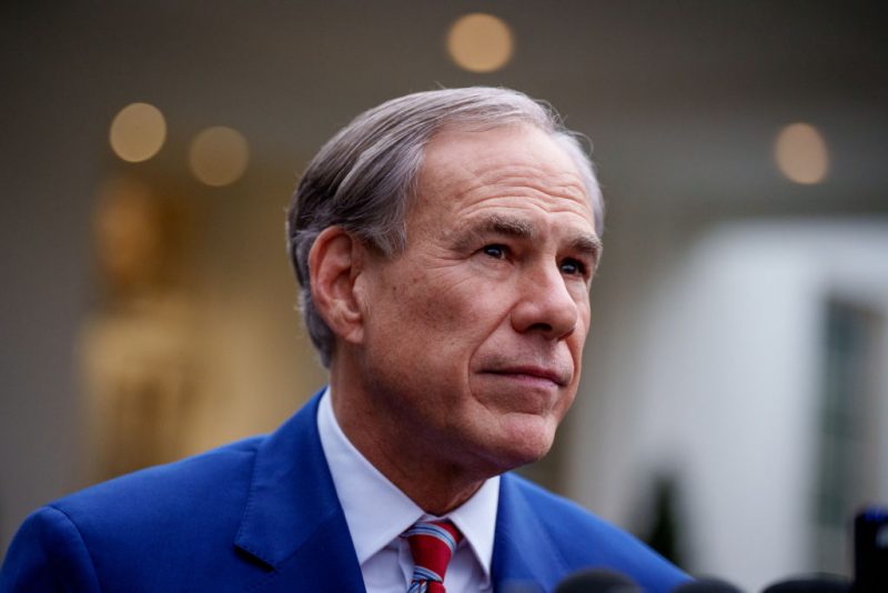 WASHINGTON, DC - FEBRUARY 5: Gov. Greg Abbott (R-TX) takes a question from a reporter outside the West Wing after meeting with U.S. President Donald Trump at the White House on February 5, 2025 in Washington, DC. Abbott met with Trump to discuss the situation on the southern border. (Photo by Andrew Harnik/Getty Images)
