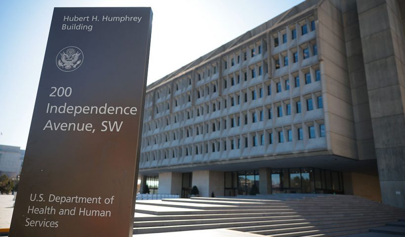 WASHINGTON, DC - MARCH 27: The U.S. Department of Health and Human Services building is seen on March 27, 2025 in Washington, DC. The Department of Health and Human Services announced it is cutting 10,000 jobs and closing offices aimed at cutting $1.8 billion (Photo by Kayla Bartkowski/Getty Images)
