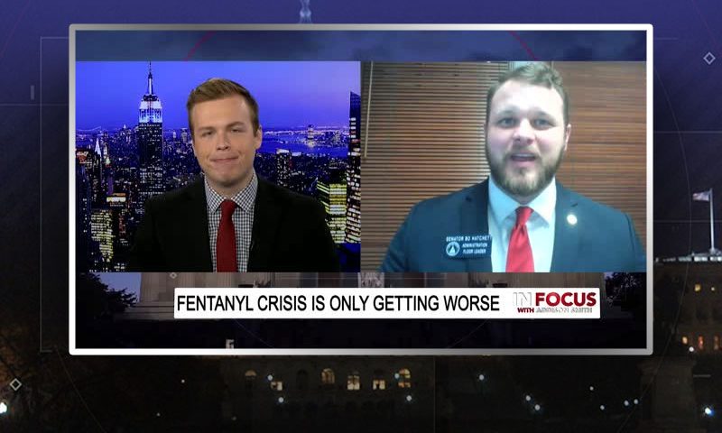 Video still from GA Sen. Bo Hatchett's interview with In Focus on One America News Network