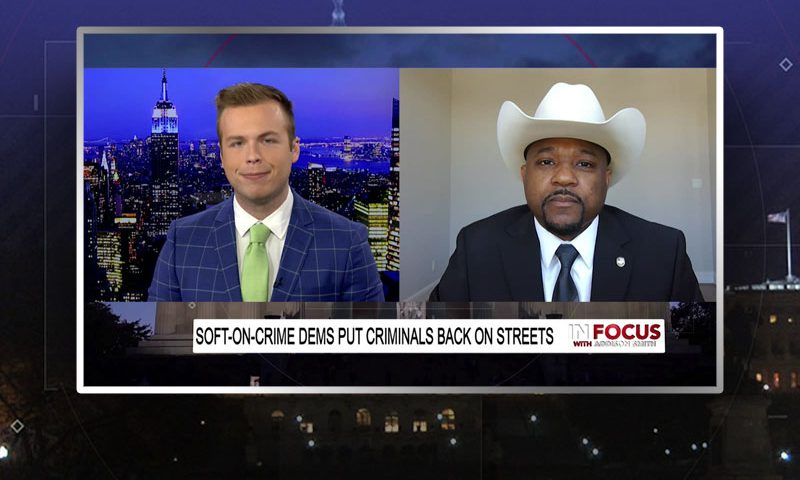 Video still from Dr. Tre Pennie's interview with In Focus on One America News Network