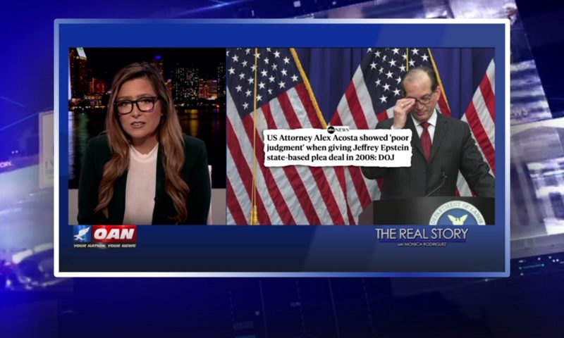 Video still from The Real Story on One America News Network