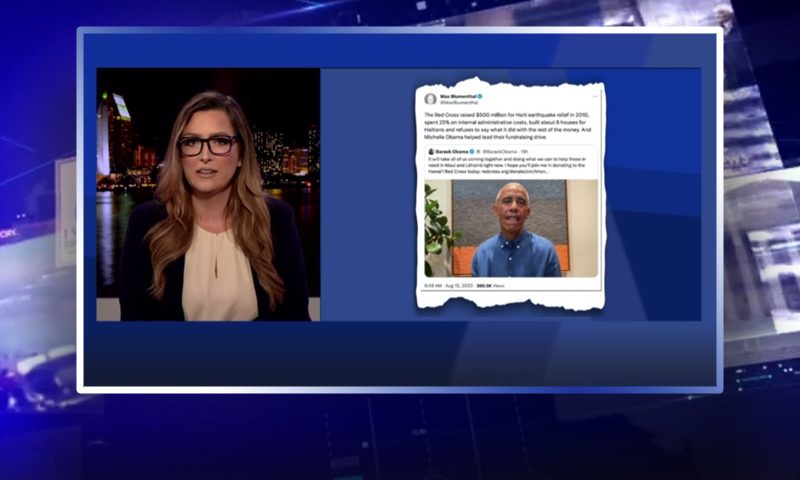 Video still from The Real Story on One America News Network