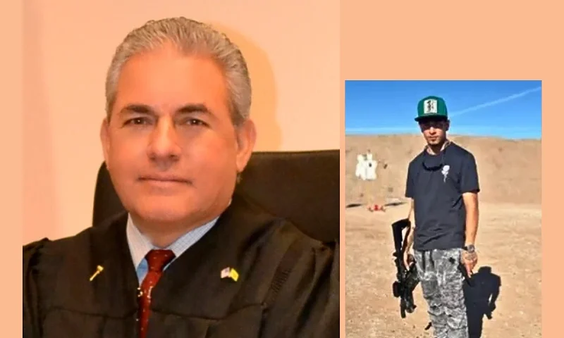 (L) Judge Jose “Joel” Cano. (Photo via: Democratic Party of Doña Ana County) / (R) Cristhian Ortega-Lopez - who has been linked to the Tren de Aragua gang by ICE officials. (Photo via: U.S. Immigration and Customs Enforcement)