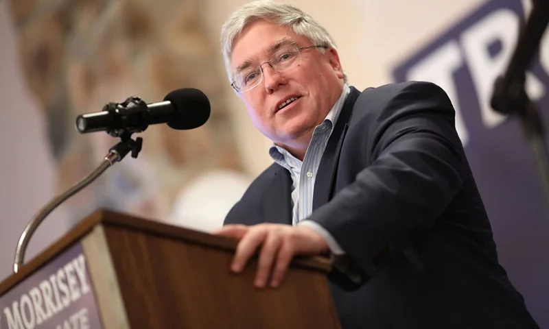 INWOOD, WEST VIRGINIA - OCTOBER 22: Republican U.S. Senate candidate Patrick Morrisey speaks at a campaign event October 22, 2018 in Inwood, West Virginia. Morrisey is currently the Attorney General of West Virginia and is running against Sen. Joe Manchin (D-WV). (Photo by Win McNamee/Getty Images)