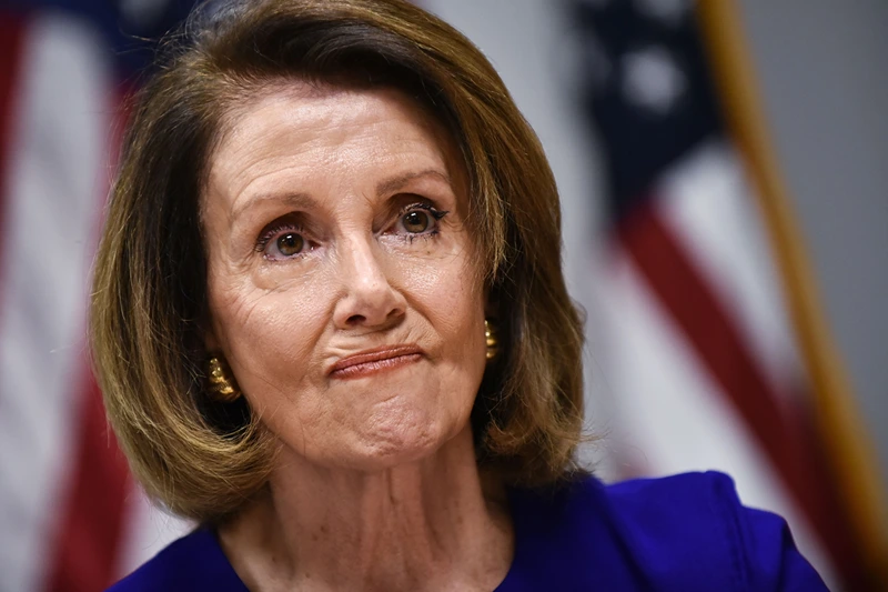 House minority leader Nancy Pelosi, D-CA, speaks during a press conference at Democratic National Committee headquarters in Washington, DC on November 6, 2018. - Americans started voting Tuesday in critical midterm elections that mark the first major voter test of US President Donald Trump's controversial presidency, with control of Congress at stake. (Photo by MANDEL NGAN / AFP) (Photo by MANDEL NGAN/AFP via Getty Images)