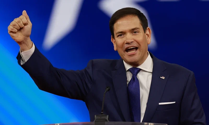 ORLANDO, FLORIDA - FEBRUARY 25: Sen. Marco Rubio (R-FL) speaks during the Conservative Political Action Conference (CPAC) at The Rosen Shingle Creek on February 25, 2022 in Orlando, Florida. CPAC, which began in 1974, is an annual political conference attended by conservative activists and elected officials. (Photo by Joe Raedle/Getty Images)