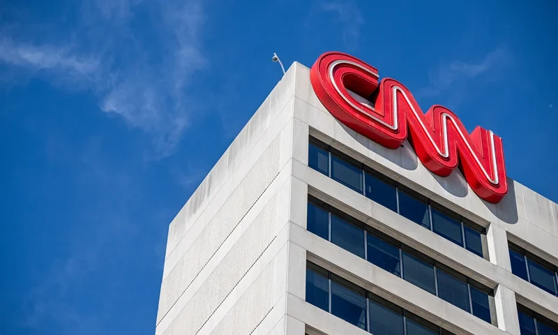 ATLANTA, GEORGIA - NOVEMBER 17: An exterior view of the world headquarters for the Cable News Network (CNN) on November 17, 2022 in Atlanta, Georgia. CNN's CEO and Chairman, Chris Licht, has confirmed that the company will begin layoffs in early December. (Photo by Brandon Bell/Getty Images)