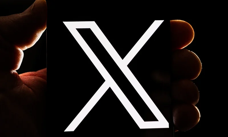 A photo illustration of the new Twitter logo on July 24, 2023 in London, England. Elon Musk has revealed today a new logo for Twitter, which constitutes the letter 'X' as part of a rebrand of the company. (Photo Illustration by Dan Kitwood/Getty Images)