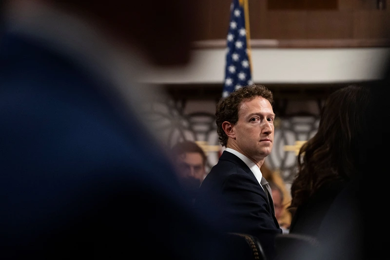 TOPSHOT - Mark Zuckerberg, CEO of Meta, testifies during the US Senate Judiciary Committee hearing "Big Tech and the Online Child Sexual Exploitation Crisis" in Washington, DC, on January 31, 2024. (Photo by ROBERTO SCHMIDT / AFP) (Photo by ROBERTO SCHMIDT/AFP via Getty Images)