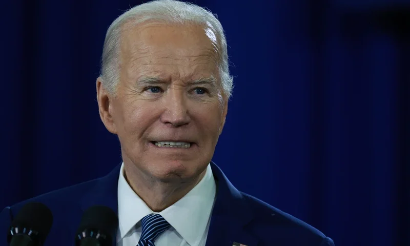 TAMPA, FLORIDA—APRIL 23: President Joe Biden speaks during a campaign stop at Hillsborough Community College’s Dale Mabry campus on April 23, 2024, in Tampa, Florida. During the event, President Biden spoke about the issue of abortion rights. (Photo by Joe Raedle/Getty Images)