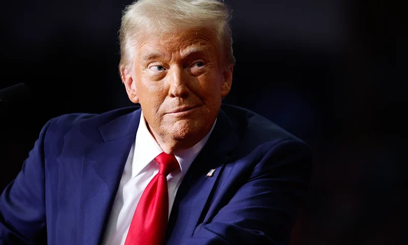 PITTSBURGH, PENNSYLVANIA - NOVEMBER 04: Republican presidential nominee, former President Donald Trump holds a campaign rally at the PPG Paints Arena on November 04, 2024 in Pittsburgh, Pennsylvania. With one day left before the general election, Trump is campaigning for re-election in the battleground states of North Carolina, Pennsylvania and Michigan. (Photo by Chip Somodevilla/Getty Images)
