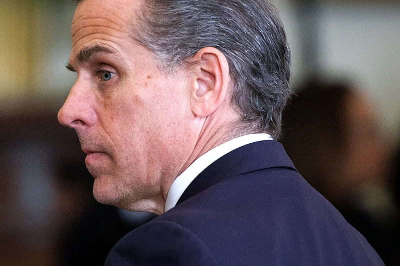 WASHINGTON, DC - JANUARY 4: Hunter Biden, son of U.S. U.S. President Joe Biden, looks on from the East Room of the White House during a Medal of Freedom ceremony on January 4, 2025 in Washington, DC. President Biden is awarding 19 recipients with the nation's highest civilian honor. President Biden is awarding 19 recipients with the nation's highest civilian honor. (Photo by Tom Brenner/Getty Images)