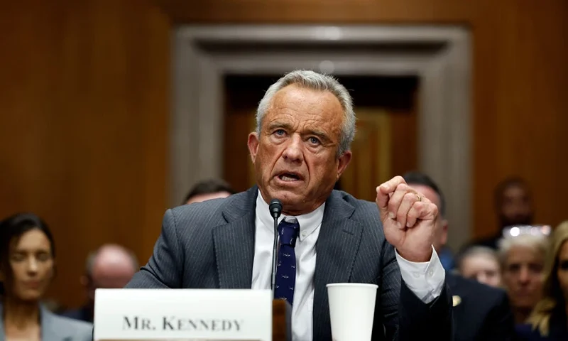 WASHINGTON, DC - JANUARY 30: Robert F. Kennedy Jr., U.S. President Donald Trump’s nominee for Secretary of Health and Human Services testifies during his Senate Committee on Health, Education, Labor and Pensions confirmation hearing at the Dirksen Senate Office Building on January 30, 2025 in Washington, DC. Kennedy is testifying for a second day following a tense three-hour hearing before the Senate Finance Committee where he clashed with Democrats over his stance on vaccines and abortion rights. (Photo by Kevin Dietsch/Getty Images)