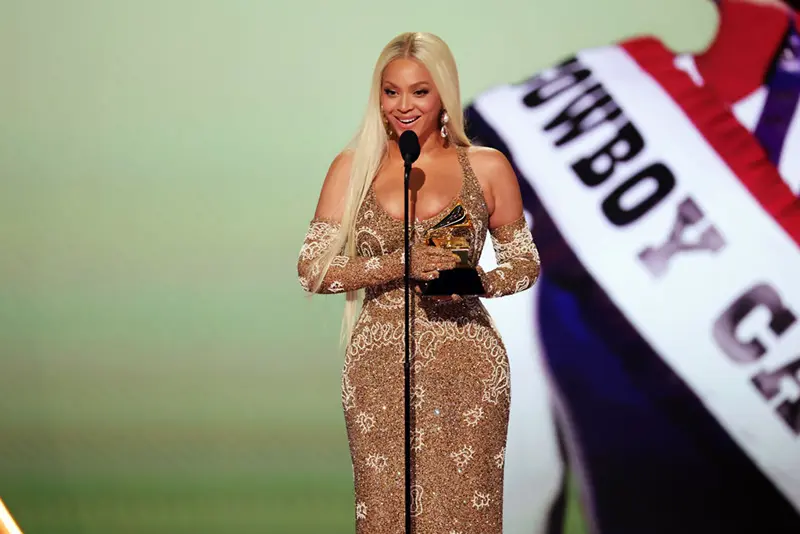 Beyoncé accepts the Best Country Album award for "COWBOY CARTER" onstage during the 67th Annual GRAMMY Awards at Crypto.com Arena on February 02, 2025 in Los Angeles, California. (Photo by Kevin Winter/Getty Images for The Recording Academy)