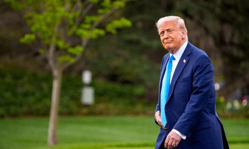 WASHINGTON, DC - MARCH 28: U.S. President Donald Trump walks towards Marine One on the South Lawn of the White House on March 28, 2025 in Washington, DC. Trump is headed to Mar-a-lago in Palm Beach, Florida for the weekend. (Photo by Andrew Harnik/Getty Images)
