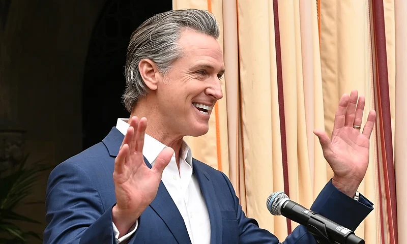 LOS ANGELES, CALIFORNIA - MARCH 26: Governor Gavin Newsom attends Vogue World Hollywood Announcement at Chateau Marmont on March 26, 2025 in Los Angeles, California. (Photo by Jon Kopaloff/Getty Images for Vogue)