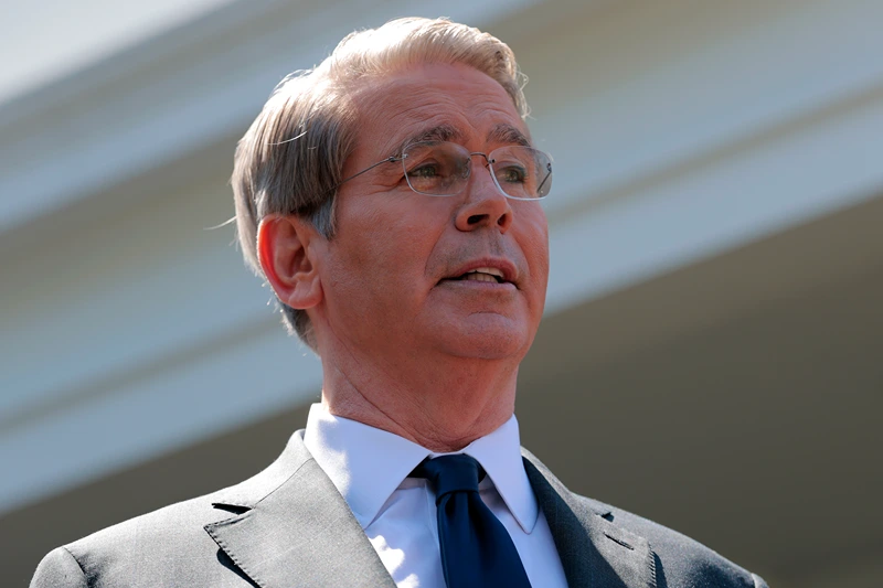 U.S. Treasury Secretary Scott Bessent speaks to reporters outside the West Wing of the White House on April 09, 2025 in Washington, DC. President Trump announced today a 90-day pause on the full effect of his new tariffs for dozens of countries except China, which he raised to 125% “effective immediately”. (Photo by Anna Moneymaker/Getty Images)