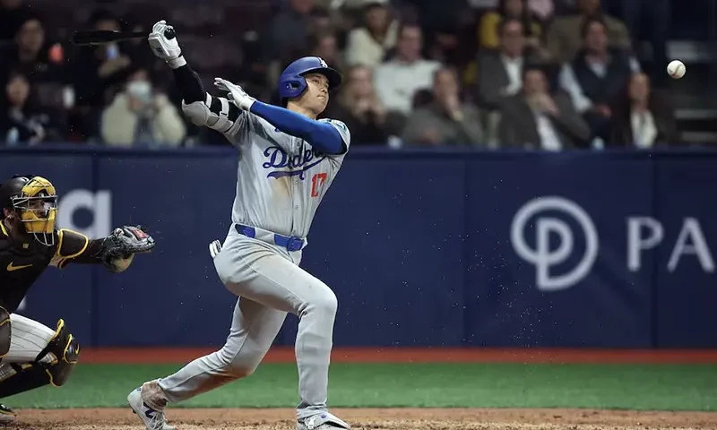 Los Angeles Dodgers' Shohei Ohtani in action REUTERS/Kim Hong-Ji
