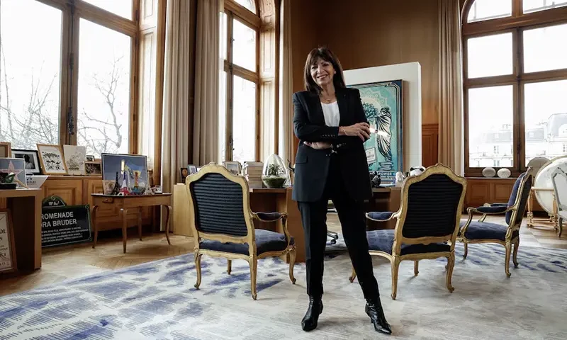 Mayor of Paris Anne Hidalgo poses during an interview with Reuters at Paris' cityhall, France, March 13, 2024. REUTERS/Benoit Tessier