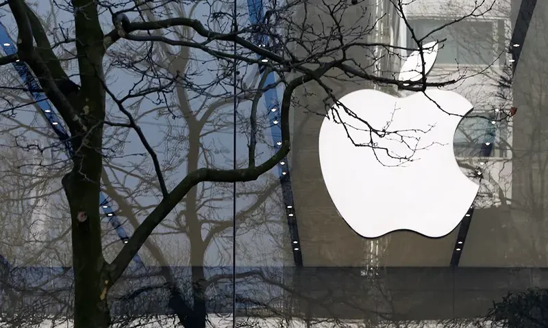 An Apple logo is seen at the entrance of an Apple Store in downtown Brussels, Belgium March 10, 2016. REUTERS/Yves Herman