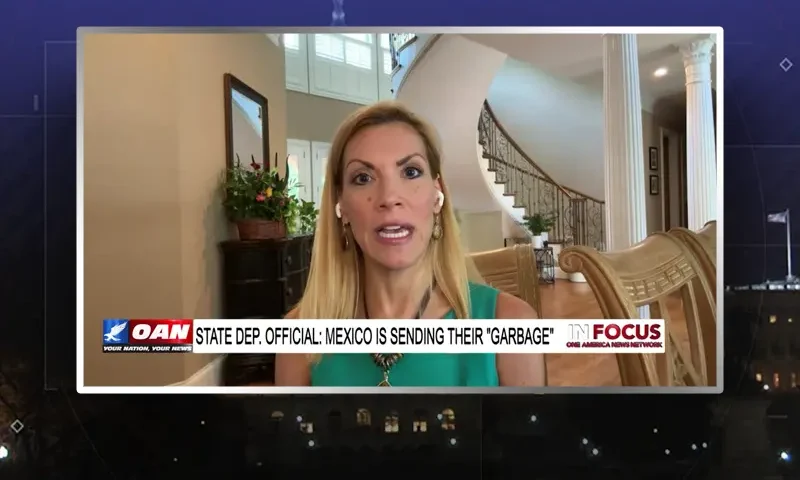 Video still from In Focus on One America News Network during an interview with the guest, Rep. Beth Van Dyne.
