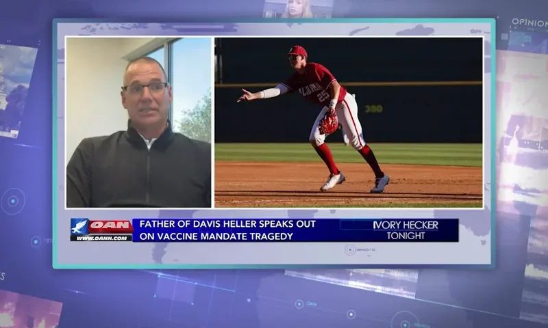 Video still from Ivory Hecker Tonight on One America News Network during an interview with the guest, DJ Heller.
