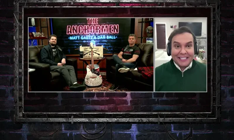 Video still from The Anchormen on One America News Network